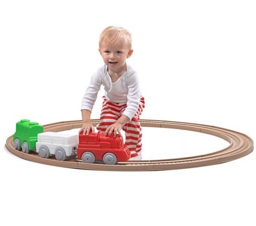 circular train set for christmas tree