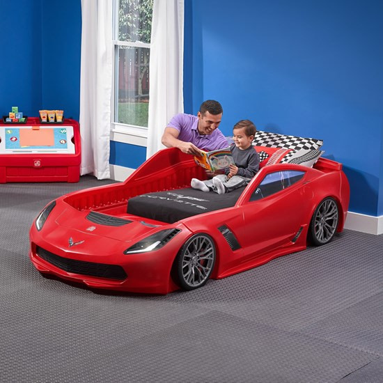 Corvette Z06 Toddler To Twin Bed, Twin Size Toddler Car Bed