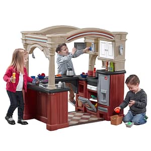 Brown/Tan/Maroon Step2 Grand Walk-in Kitchen and Grill 